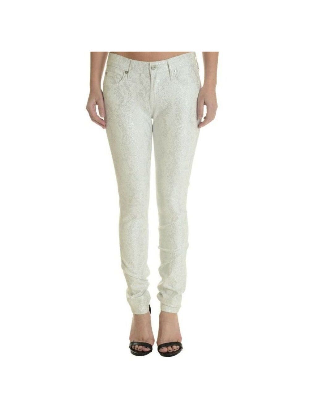 7 For All Mankind The Skinny Jacquard Snake Jeans